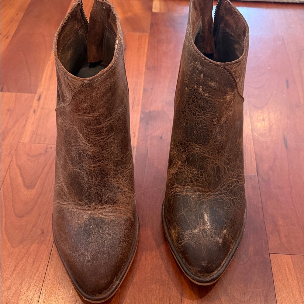 Vintage Brown Ankle Booties